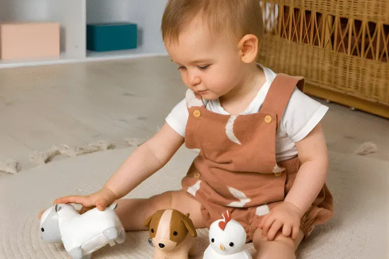 dziecko z zabawkami